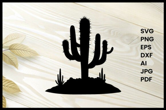 Cactus Landscape Illustration Silhouette