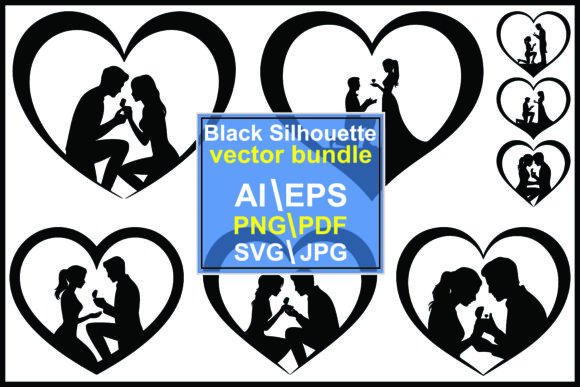 Collection of Couple Proposal Silhouette