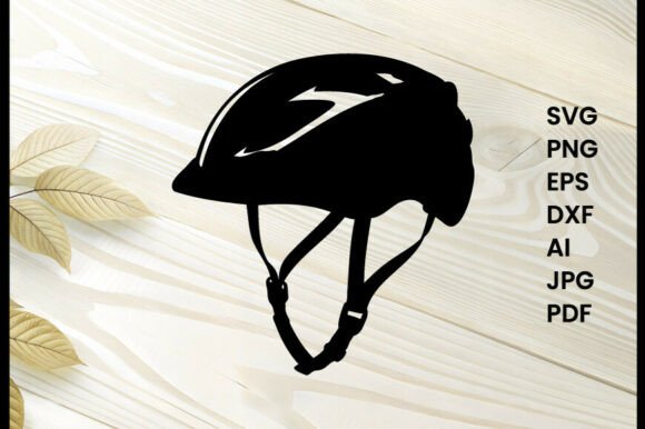 Cycling Helmet Illustration Silhouette