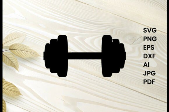 Dumbbells Illustration Silhouette