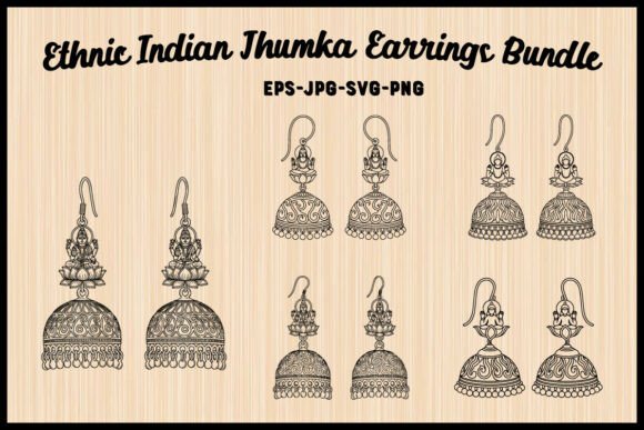 Ethnic Indian Jhumka Earrings Bundle