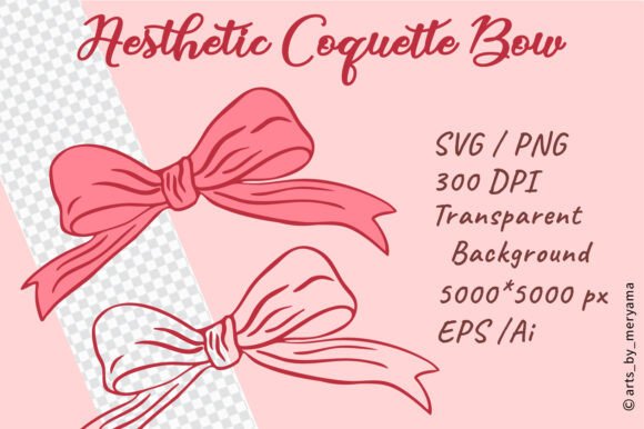 Hand Drawn Coquette Bow SVG PNG EPS AI