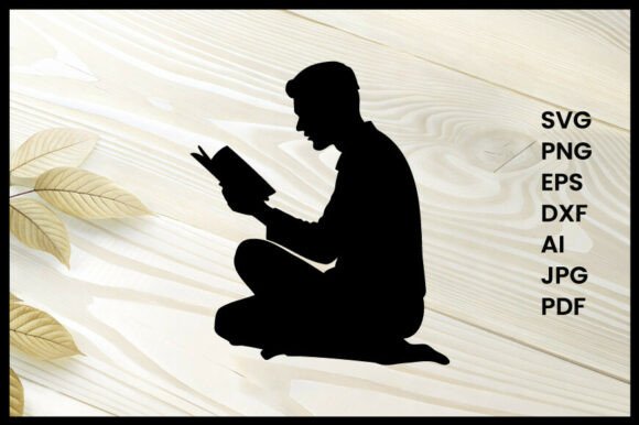 Muslim Man Reading Quran Illustration