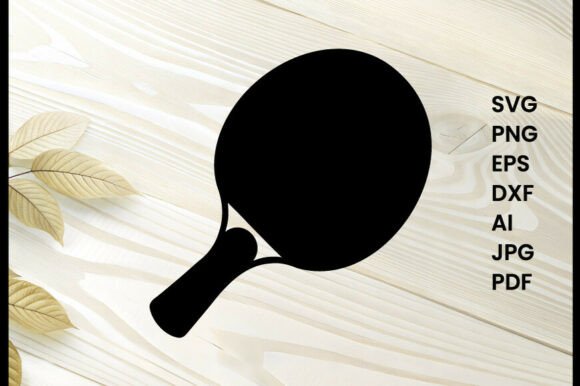 Ping Pong Paddle Illustration Silhouette