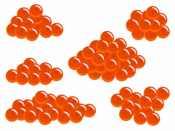 Salmon Fish Caviar Roe Illustration