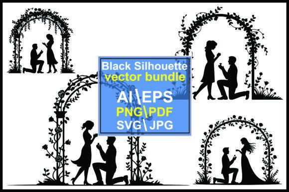 Silhouette Scenes of Marriage Proposals