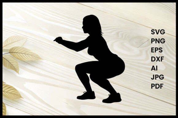 Woman Doing Squats Silhouette